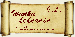 Ivanka Lekčanin vizit kartica